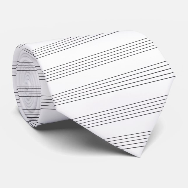 Corbata Manuscrito de Música en Blanco (Enrollado)
