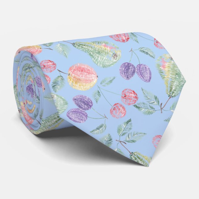Corbata Manzanas de pera de ciruela de frutas manzanas cer (Enrollado)