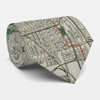 Corbata Mapa de época de Minneapolis Minnesota (1921)