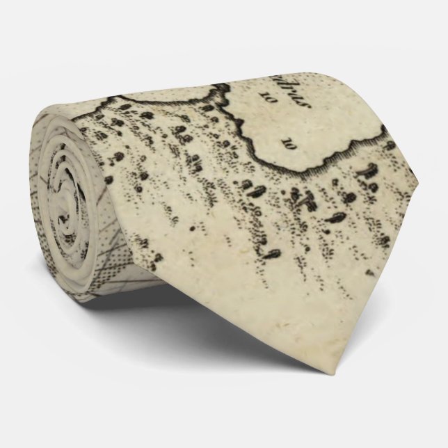 Corbata Mapa de época de Tampa Florida (1809) (Enrollado)