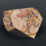 Corbata Mapa de época del mundo (1782) - Estilizado<br><div class="desc">Este es un mapa vintage estilizado del mundo producido originalmente en 1782.</div>