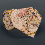 Corbata Mapa de época del mundo (1782) - Estilizado<br><div class="desc">Este es un mapa vintage estilizado del mundo producido originalmente en 1782.</div>