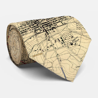 Corbata Mapa del campo de batalla de Gettysburg del