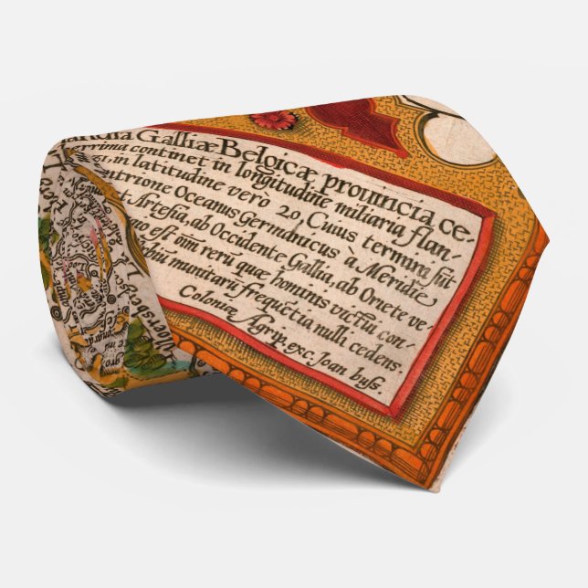 Corbata Mapa del condado de Flandes (1609) (Enrollado)