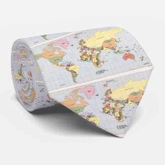 Corbata Mapa del mundo con Countries (1987)