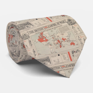 Corbata Mapa del mundo del Imperio británico del vintage