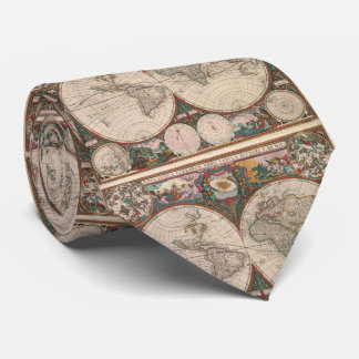 Corbata Mapa del mundo del vintage (1665) 2