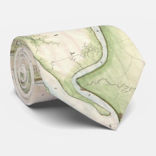 Corbata Mapa del río del St Marys - FL/GA (1857) del