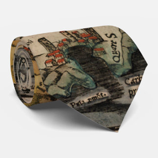 Corbata Mapa del vintage de Cerdeña Italia (siglo XVI)