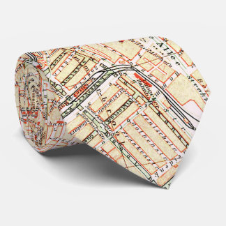 Corbata Mapa del vintage de Hamburgo Alemania (1890)