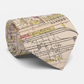 Corbata Mapa del vintage de Indianapolis Indiana (1916)
