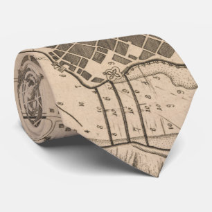 Corbata Mapa del vintage de La Habana Cuba (1758)