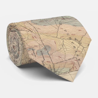 Corbata Mapa del vintage de las montañas blancas (1881)