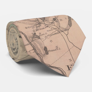 Corbata Mapa del vintage de las montañas de Adirondack