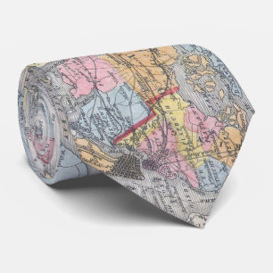 Corbata Mapa del vintage de Long Island Nueva York (1857)
