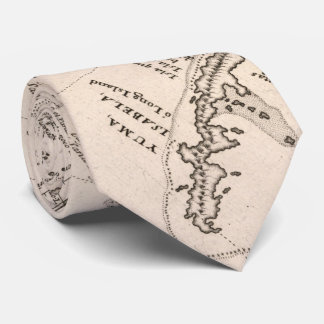 Corbata Mapa del vintage de los turcos y del Caicos (1782)