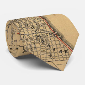 Corbata Mapa del vintage de Philadelphia Pennsylvania