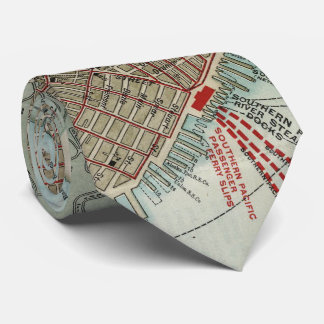 Corbata Mapa del vintage de San Francisco CA (1914)