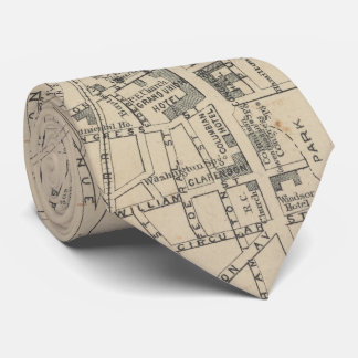Corbata Mapa del vintage de Saratoga Springs NY (1895)