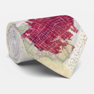 Corbata Mapa del vintage de SC del puerto de Charleston
