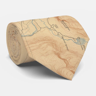 Corbata Mapa del vintage de Yosemite Valley (1907)