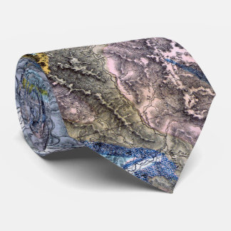 Corbata Mapa geológico del vintage de las montañas (1876)