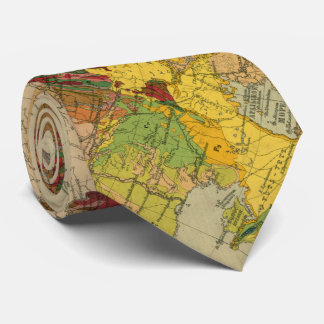 Corbata Mapa geológico del vintage de Rusia (1922)