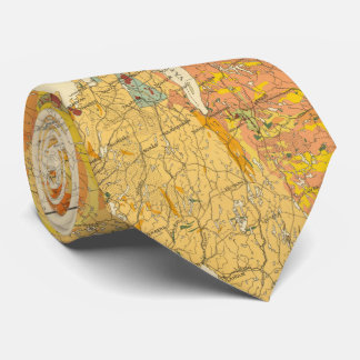 Corbata Mapa geológico del vintage de Suecia (1910)