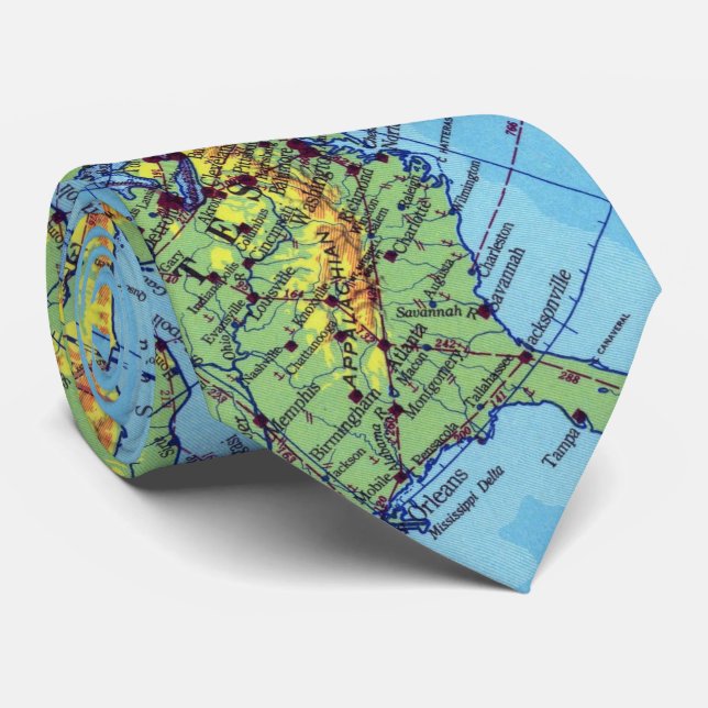 Corbata Mapa mundial de la Fuerza Aérea (Enrollado)