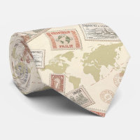 Mapa Mundial de Sellos Postales Antiguos Viaje (1)