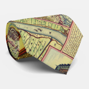 Corbata Mapa vintage de Amberes, Bélgica