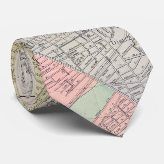 Corbata Mapa vintage de la isla Providence Rhode (1899)