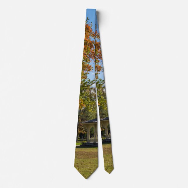 Corbata Maple Park Autumn Gazebo Neck Tie (Anverso)