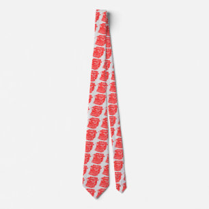 Corbata Máquina de escribir roja