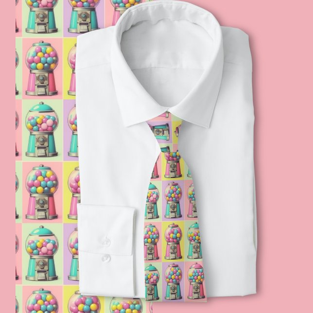Corbata Máquina Retro Bubblegum (Vintage bubble gum machines 
)