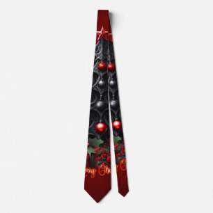 Corbata maravilloso árbol de navidad gótica