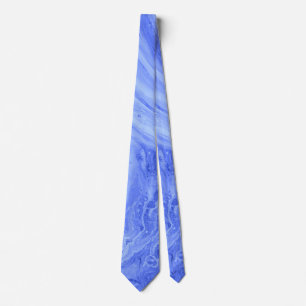 Corbata Marble de agua azul Efecto Artsy Tira