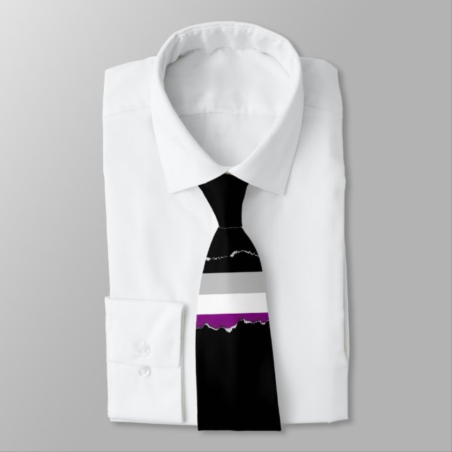Corbata Marca de orgullo asexual (Atado)