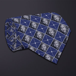 Corbata Marcado azul 1-foto patrón de cuello