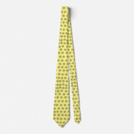 Corbata Marcas de la piel Color amarillo Señal negra Tejid