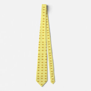 Corbata Marcas de nieve Color amarillo Tejido de Cuello de
