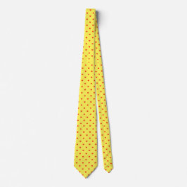 Corbata Marcas de piel Color amarillo Rojo Diseño Corazón