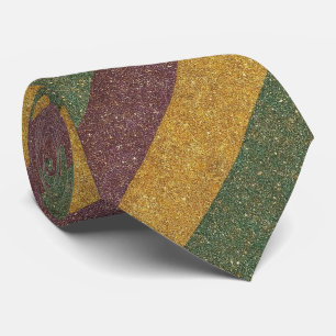 Corbata Mardi Gras a rayas vintage