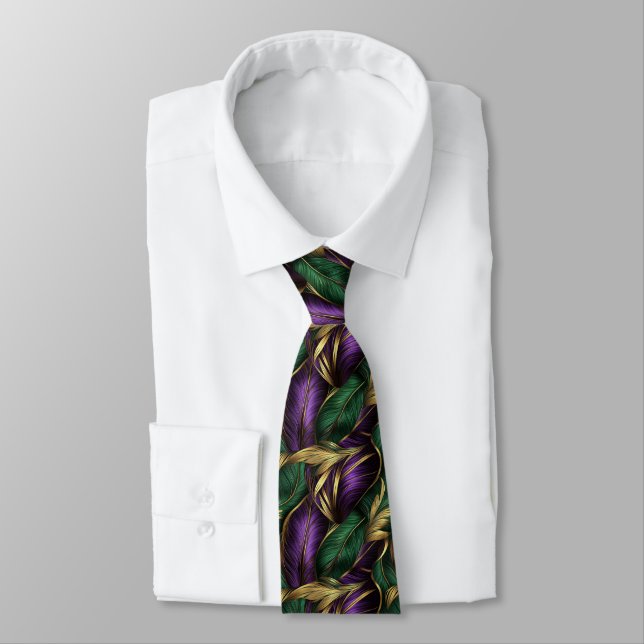 Corbata Mardi Gras Color Pattern  (Atado)