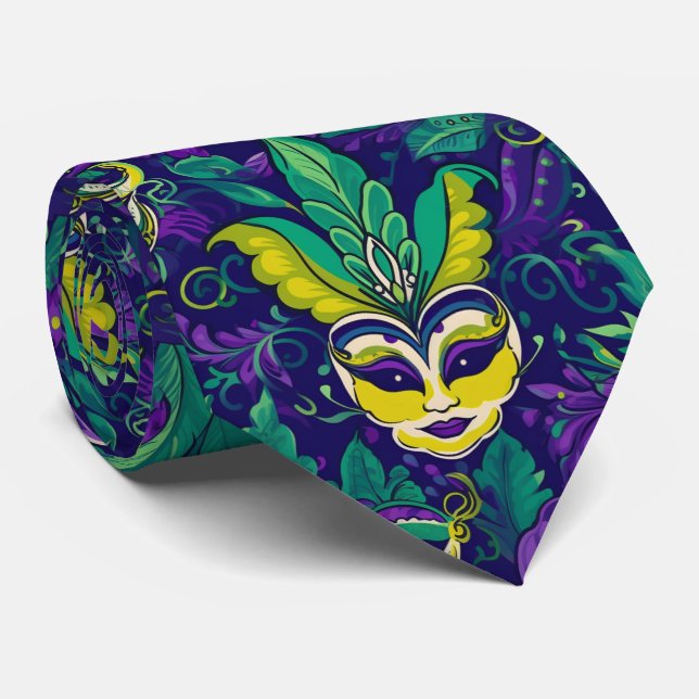 Corbata Mardi Gras el mago (Enrollado)