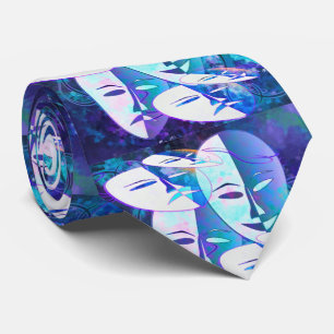 Corbata Mardi Gras Mascarada Máscara Fiesta Necktie