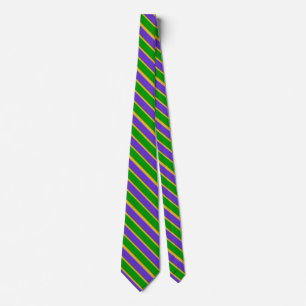 Corbata Mardi Gras Stripes