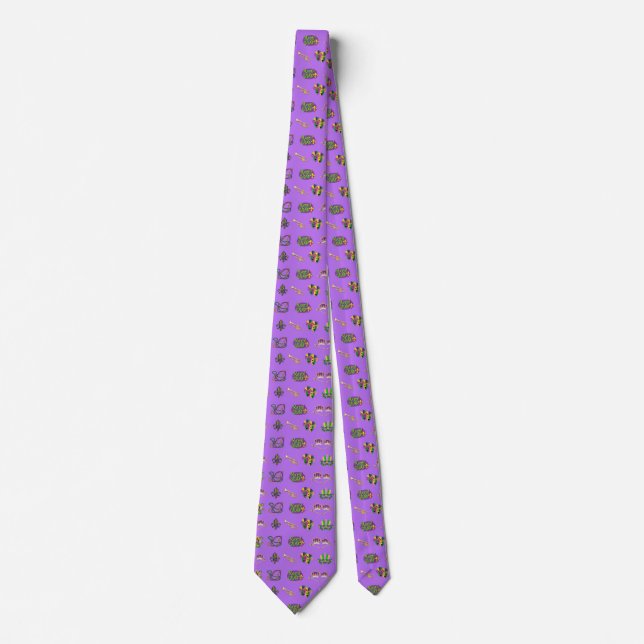 Corbata Mardi Gras Tema Tie (Anverso)