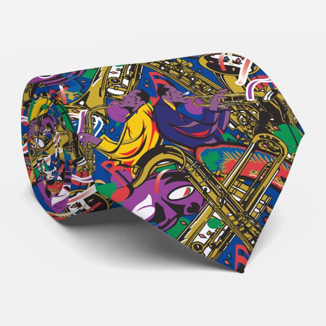 Corbata Mardis Gras New Orleans (Enrollado)