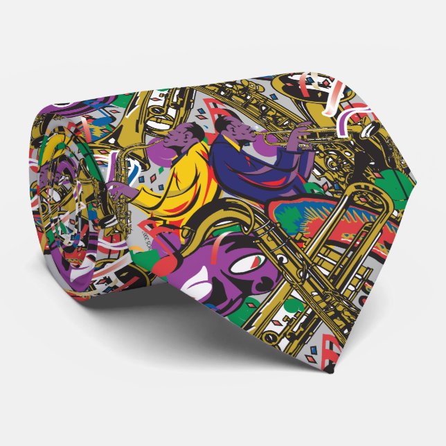 Corbata Mardis Gras New Orleans (Enrollado)